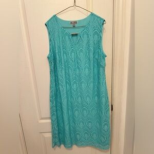 JM Collection blue dress
Size large 
Worn once to wedding 
Pet and smoke free